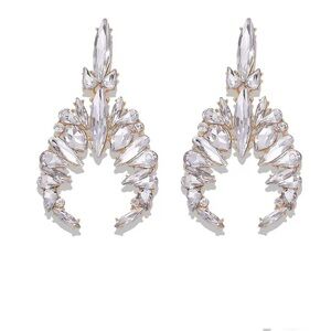 Unbranded Gold Statement Zircon Drop Earrings
